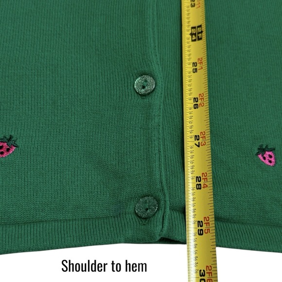 Vintage Quacker Factory Strawberry Embroidered Cardigan Novelty Eclectic XL - Picture 11 of 11